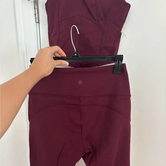 Danskin Wine Active Leggings & Cropped Tank Set - Picture 9 of 10